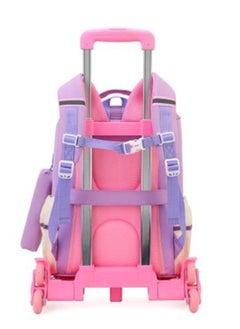 Golden Rolling Backpack Travel Trolly BookBag School Wheeled Backpack for Boys Girls Kids Luggage School Bag with Wheels Trolley Backpack  - Image 3
