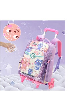 Golden Rolling Backpack Travel Trolly BookBag School Wheeled Backpack for Boys Girls Kids Luggage School Bag with Wheels Trolley Backpack  - Image 4