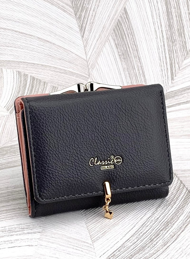 Classic Milano Wallet for Women – Stylish Faux Leather Ladies Wallet with Card Holder | Coins Clipped Purse for Women | Slim Women’s Wallet for Daily Use, Travel & Gifting - Image 1