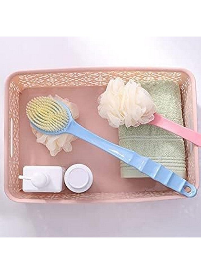 Sarthu 2 in 1 Loofah with Handle, Back Srubber, Bath Brush with Handle, Bath brush for women & Men, Body Cleaning Brush, Loofah Brush(Multicolor pack of 1) - Image 4