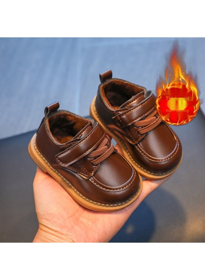 Baby British Style Leather Shoes - Soft Sole Toddler Walking Shoes