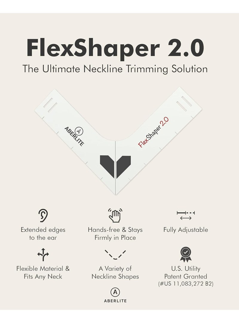 Aberlite FlexShaper 2.0 - Beard Shaper for Men - Hands-Free & Flexible Neckline Guide - Beard Trimmer Tool - Lineup Stencil Kit - White - pzsku/ZC67FEE9D7C2EC39975D4Z/45/_/1731924735/01ae5bb5-b54e-4384-90df-67005f93895e