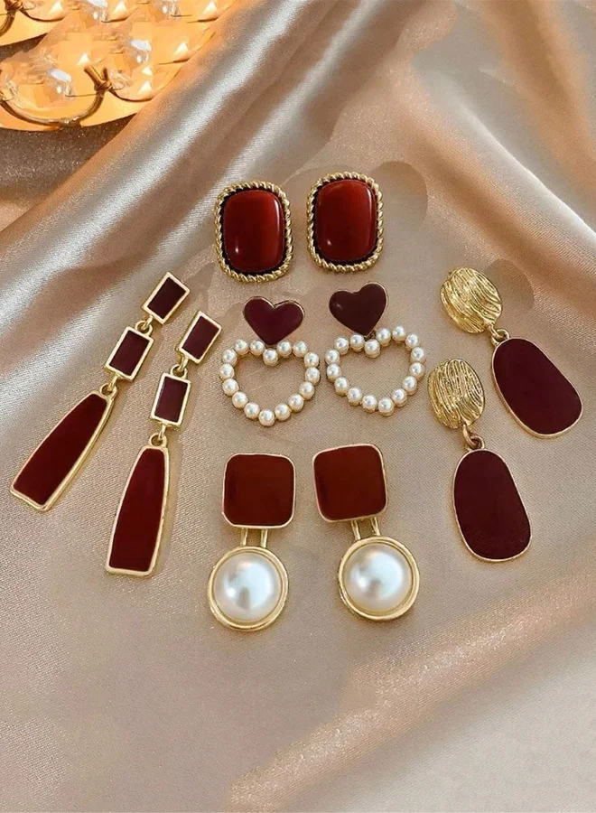 Take Two Set of 5 - Assorted Embellished Earrings
