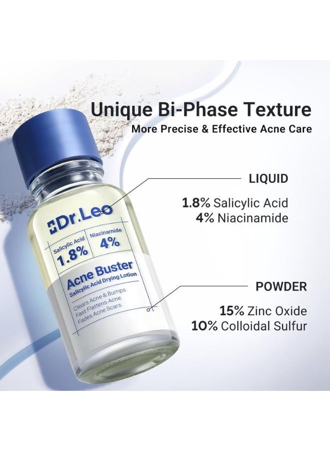Dr.Leo Drying Lotion Plus | Acne & Pimple Treatment | Visibly Shrinks Pimples in 24 Hours & Helps Fade Acne Marks in 7 Days | With 1.8% Encapsulated Salicylic Acid, 4% Niacinamide & 10% Sulfur (20ml) - Image 5