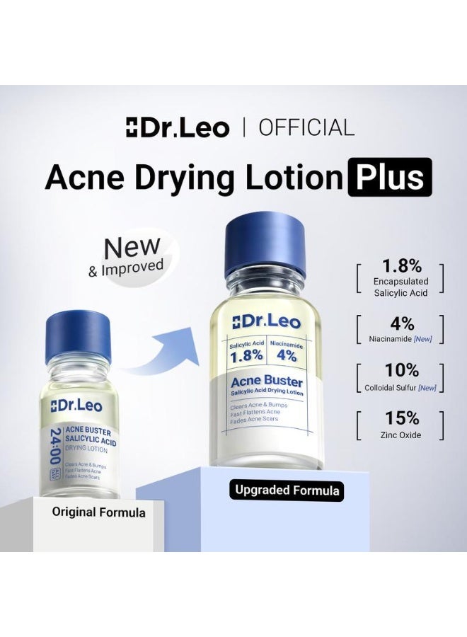 Dr.Leo Drying Lotion Plus | Acne & Pimple Treatment | Visibly Shrinks Pimples in 24 Hours & Helps Fade Acne Marks in 7 Days | With 1.8% Encapsulated Salicylic Acid, 4% Niacinamide & 10% Sulfur (20ml) - Image 2
