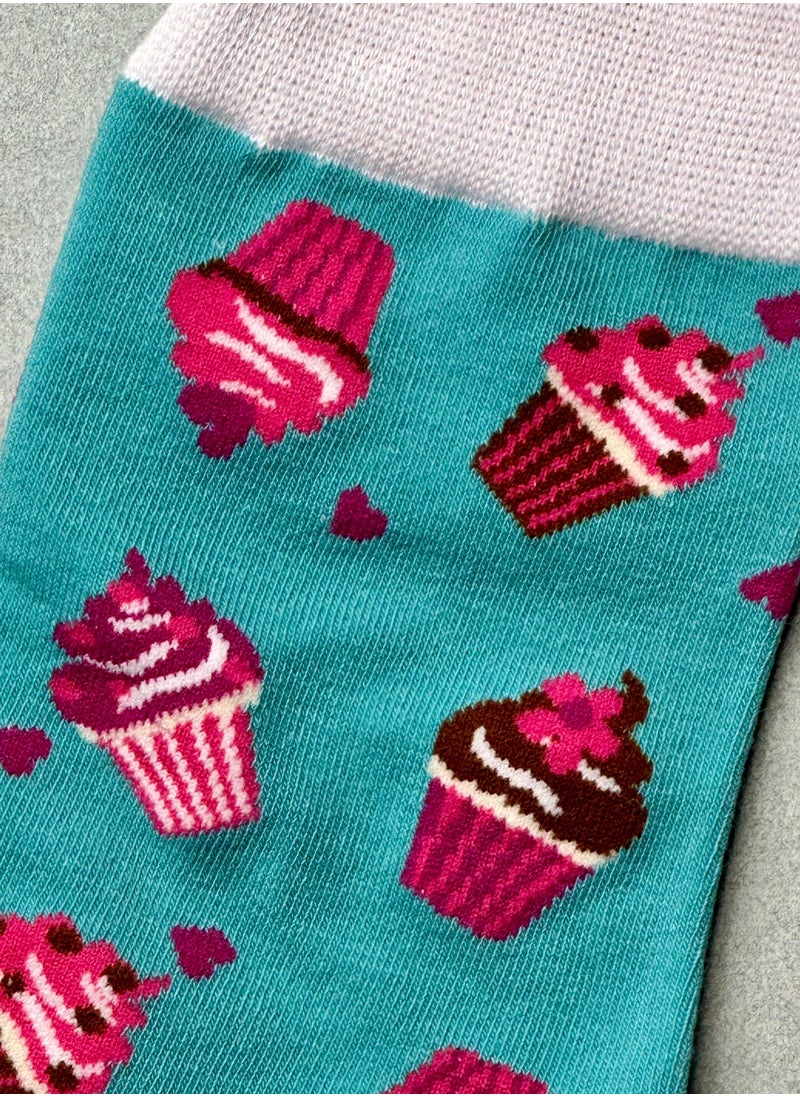 Unisex Ice Cream Cup Socks for Men Women | Soft Cotton Blue Socks | Suitable for 35-42 Sizes | Adorable Sweet Cupcake Design - pzsku/ZC68008BA155E795F52E1Z/45/_/1739610473/6ac298f5-2185-413c-8382-c3d655ab0683