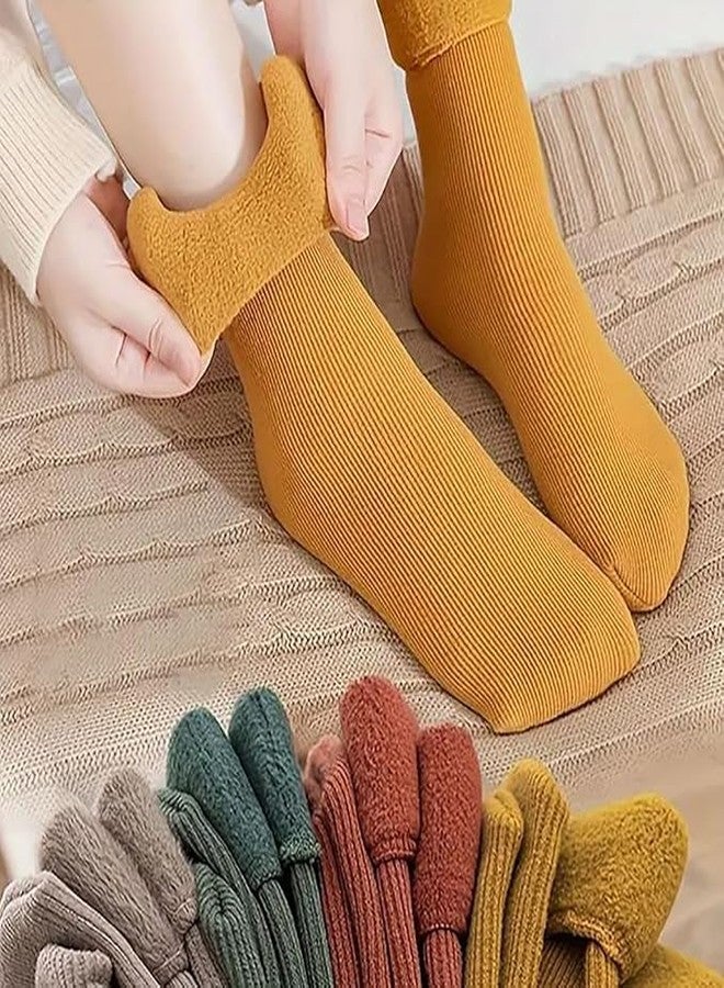 Diamond Craft Winter Warm Woolen Snow Socks For Kids Toddlers Fuzzy Fur Velvet Socks Ankle Length - Stretchable Free Size - Pack of 3 (IN, Age, 2 Years, 5 Years, 3) - Image 2