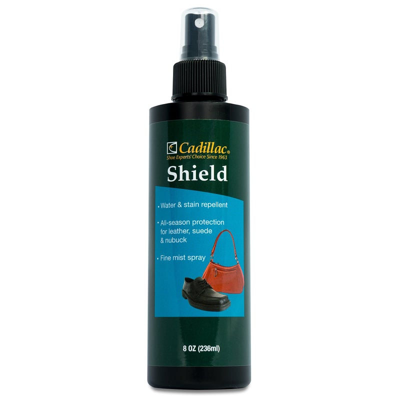 Cadillac Shield Water and Stain - Leather and Fabric Protector Spray - Great for Shoes - 8 oz - Non Aerosol - Waterproof and Protect Suede, Leather, Nubuck, Fabric, Nylon, Polyester & More - Image 1