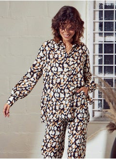 Abstract Print Oversized Shirt by Styli