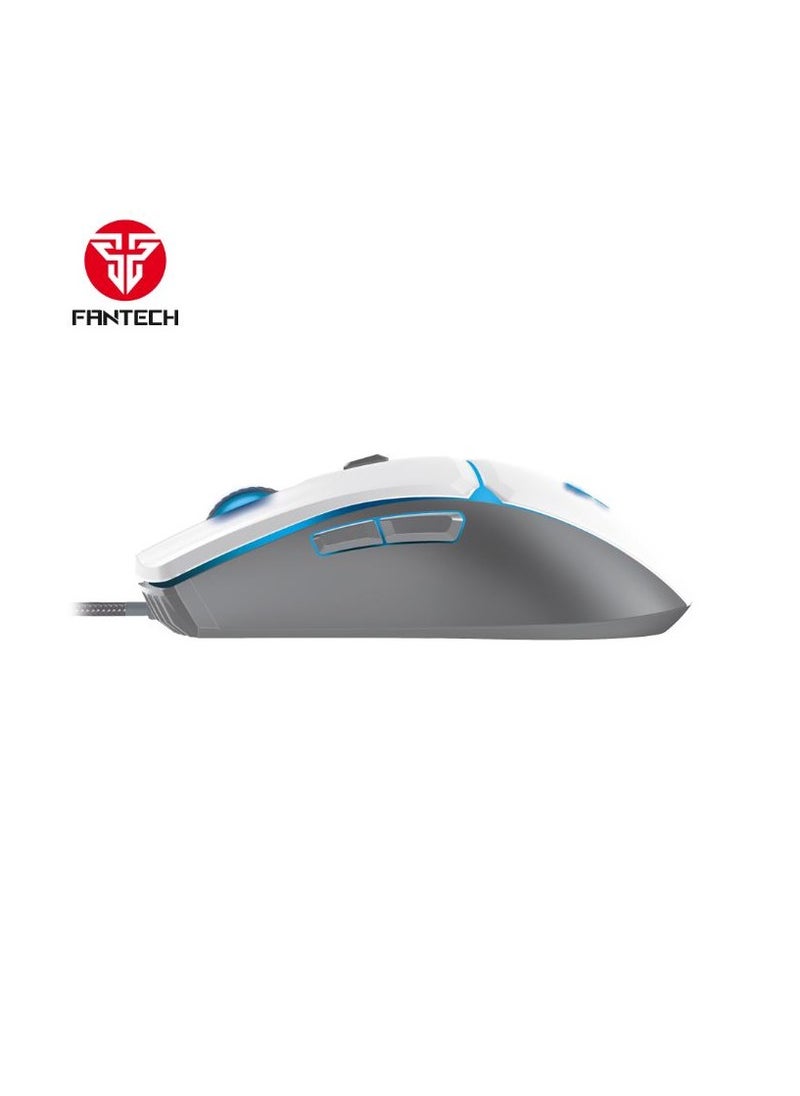 FANTECH Wired Gaming Mouse Lightweight-8000 DPI Optical Computer Mouse,4 RGB Backlit Modes, 6 programmable Buttons , Ergonomic Gamer Laptop PC Mice (White)  - Image 4