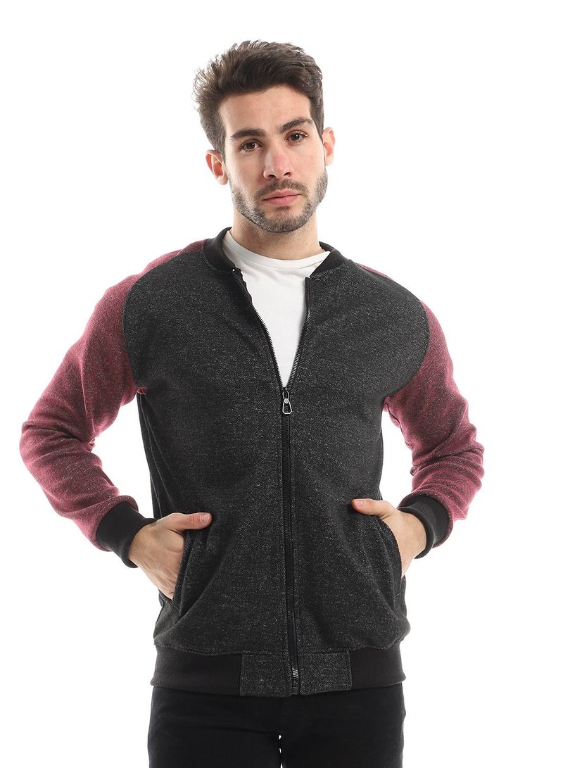 Caesar Mens sweat shirt With Zipper  - Image 2