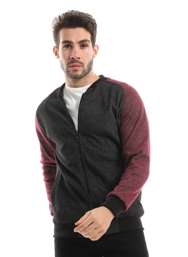 Caesar Mens sweat shirt With Zipper  - Image 1