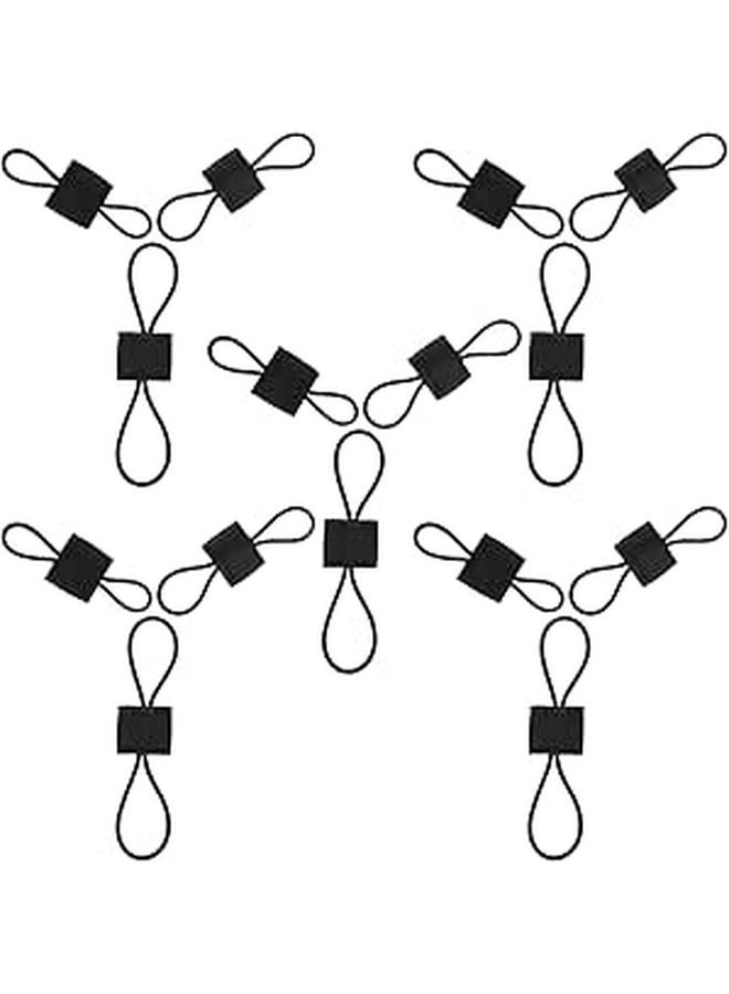 Tactical Elastic Webbing Straps Set 15 Pcs Black Small Medium Large Sizes Backpack Attachment Outdoor Gear - Image 1