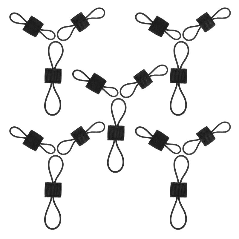 Tactical Elastic Webbing Straps Set 15 Pcs Black Small Medium Large Sizes Backpack Attachment Outdoor Gear - Image 2