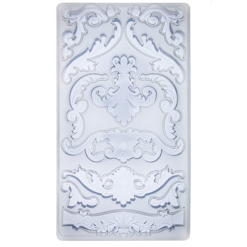 FUNSHOWCASE Scrollworks Mold for Polyclay Air Dry Clay Plaster - Image 3