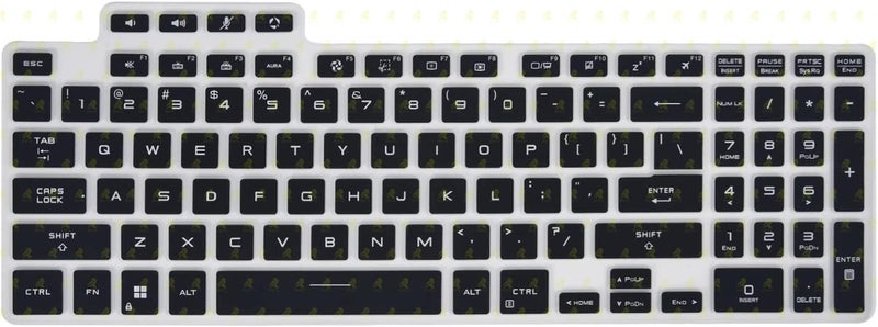 Raya غطاء لوحة مفاتيح سيليكون لأجهزة ASUS TUF 2022 و ASUS TUF 2023 A15 / A16 / A17 / F15 / F17 و ASUS TUF 2024 A15 لأجهزة الألعاب (أسود) - Image 5