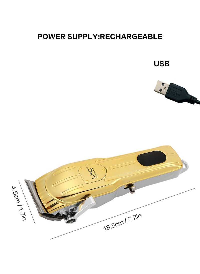 LAC LAICHY - Professional Electric Hair Clipper with Blade LCD Display  With protective cover Men's Hair Trimmer L-917 Gold - Image 1