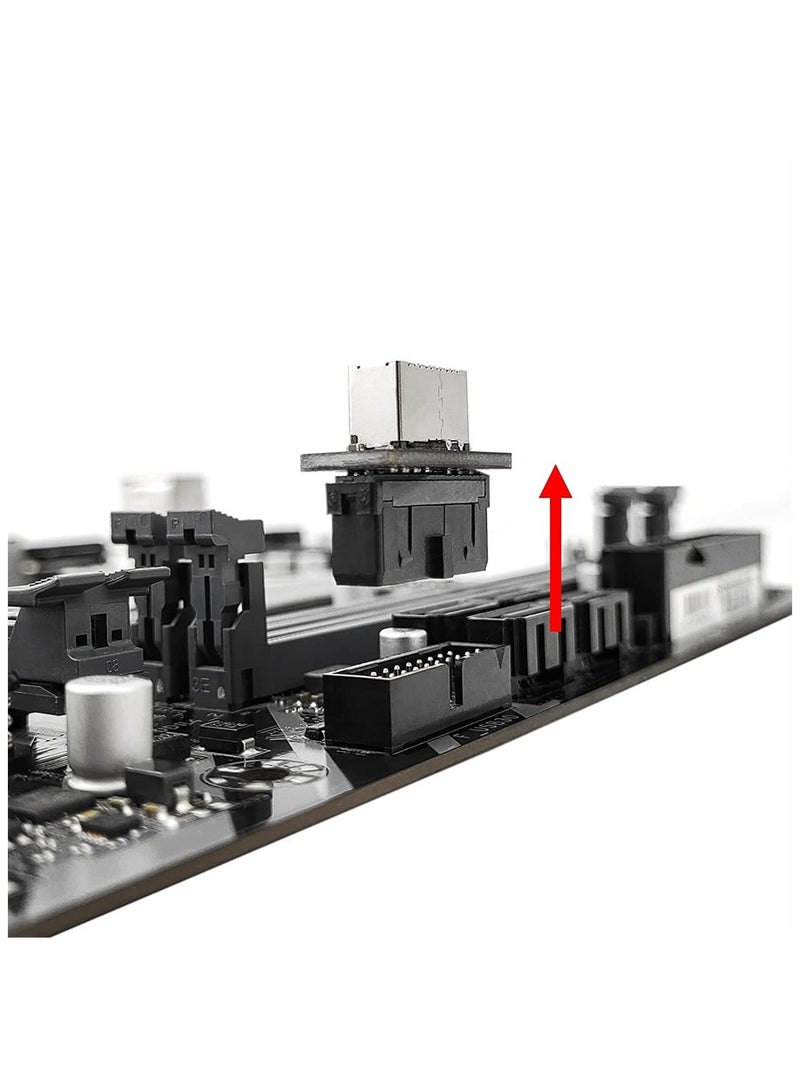 Vertical USB C Front Panel Adapter USB 3.1 Type-E to 20Pin Header Converter for Type C Motherboards