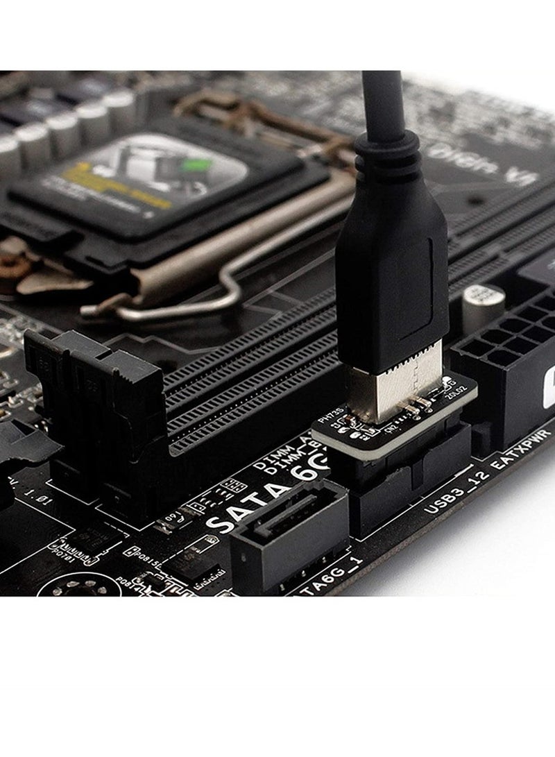 Vertical USB C Front Panel Adapter USB 3.1 Type-E to 20Pin Header Converter for Type C Motherboards