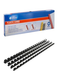ATLAS 100-Piece Plastic Binding Combs 12mm Width Black  - Image 1