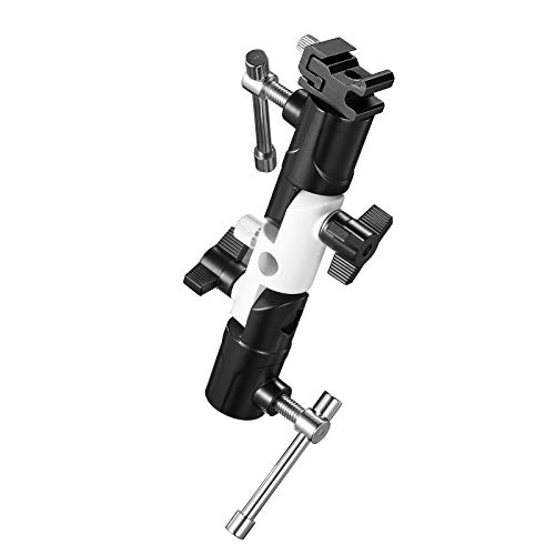 SUPON Flash Bracket U-Shape,180° Adjustable Swivel Umbrella Softbox Holder with 1/4" to 3/8" Screw &Nut Adapter and Cold Shoe Mount for DSLR Cameras,Speedlites,Tripod,Light Stand,Studio,LED Light - Image 3
