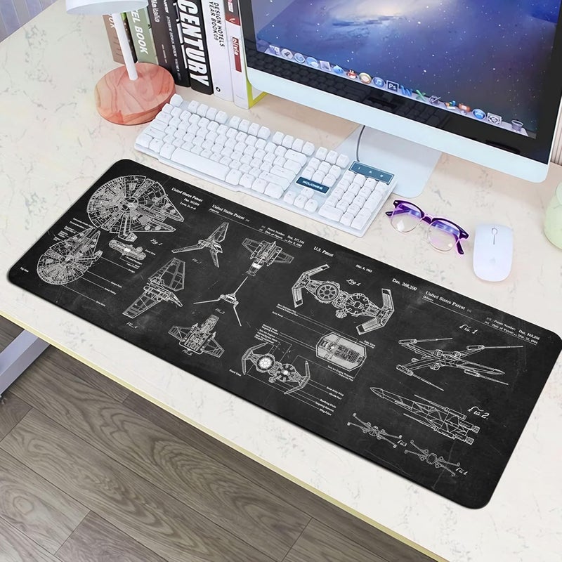 Designfullprint Spaceship Space Mouse mat, Sci-fi Control Console Display Desk Mat, Large Mouse pad for Desk, Gamer Mouse pad, Laptop Pad Mat, Gaming Accessories, Computer Accessories, Gaming Room Decor, SciFi Gift - Image 2
