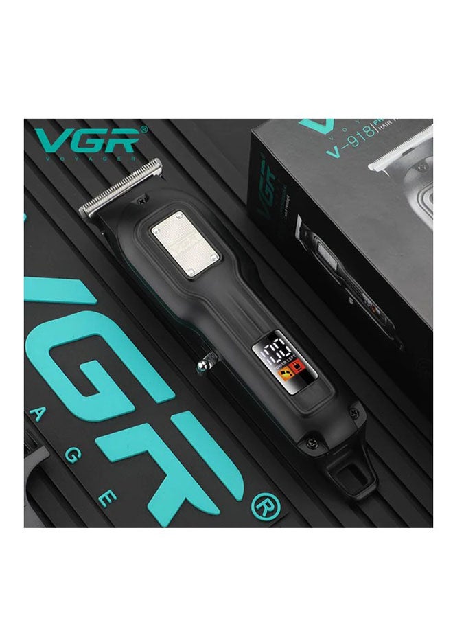 VGR V-918 Professional Hair Trimmer with Precision T-Blade, LED Display, and 100-Minute Runtime, Black - Image 3