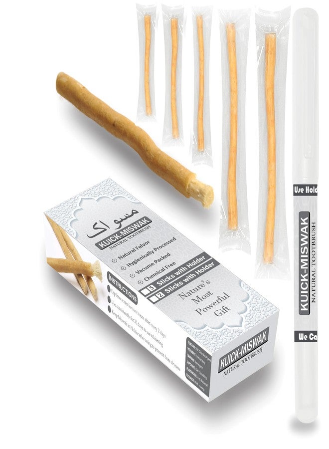 Natural Stick | Pack of 5 | Organic Teeth Cleaning & Whitening |Tooth Brush | 05 with one Holder | Vacuum Sealed for Freshness | Oral Care & Healthy Gums مسواك - Image 1