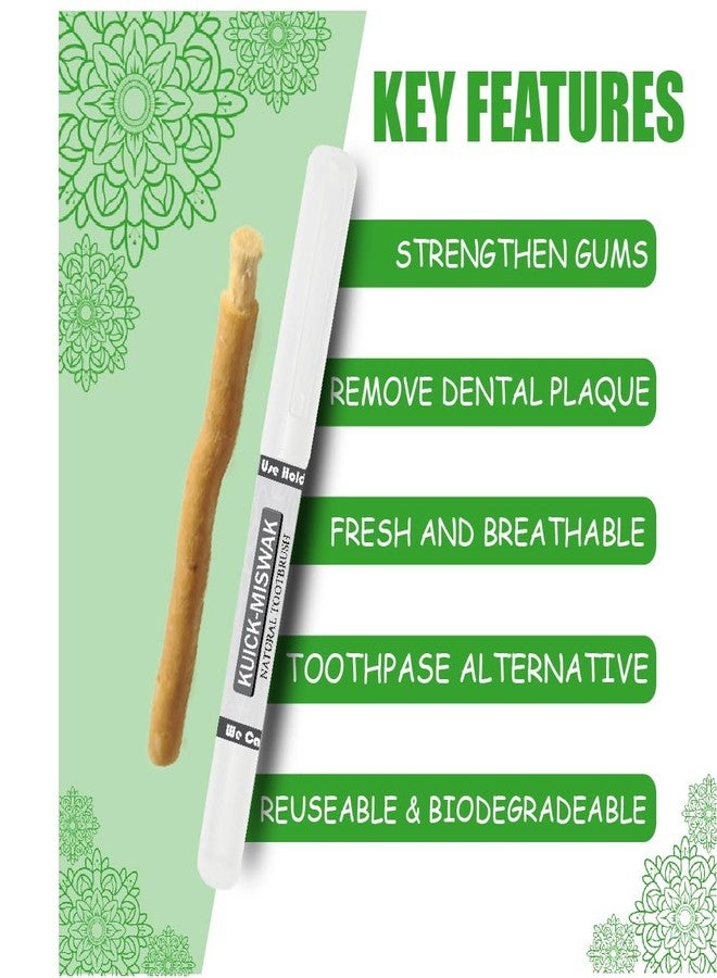 Natural Stick | Pack of 5 | Organic Teeth Cleaning & Whitening |Tooth Brush | 05 with one Holder | Vacuum Sealed for Freshness | Oral Care & Healthy Gums مسواك - Image 4