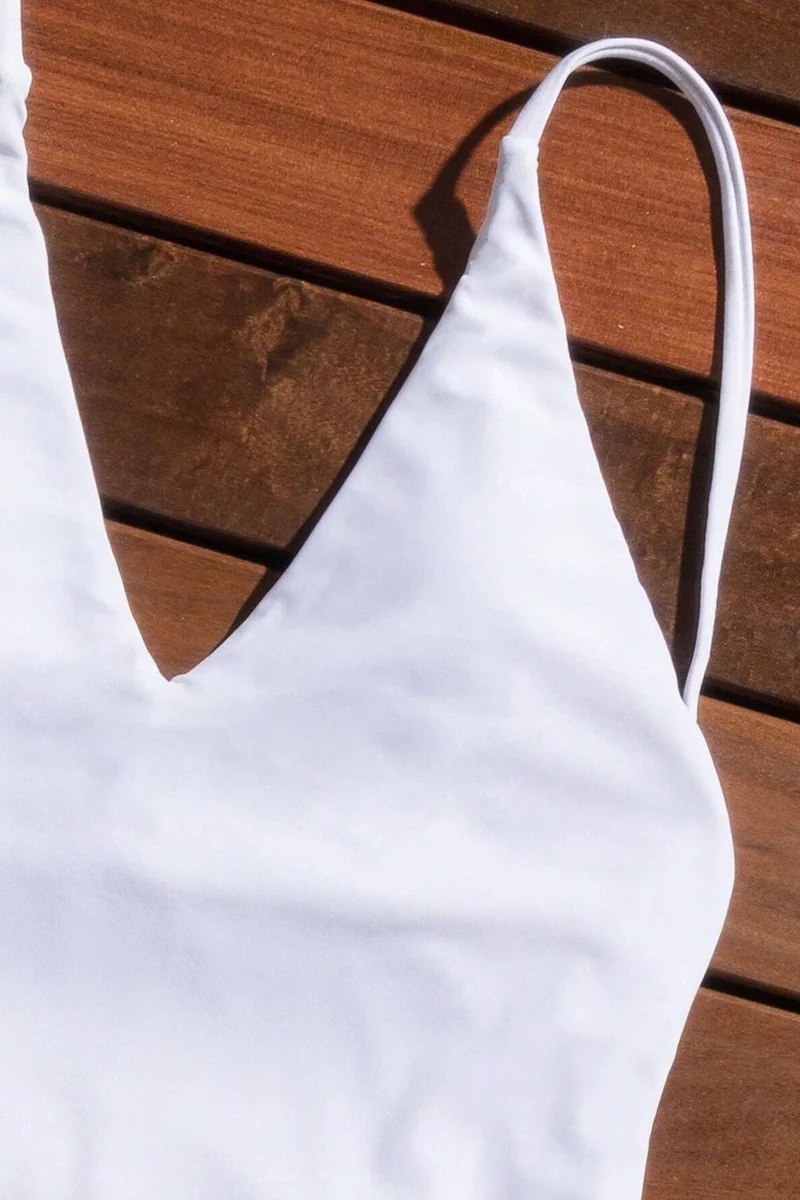 Angelsin V Neck Backless Brazilian Cut Swimsuit