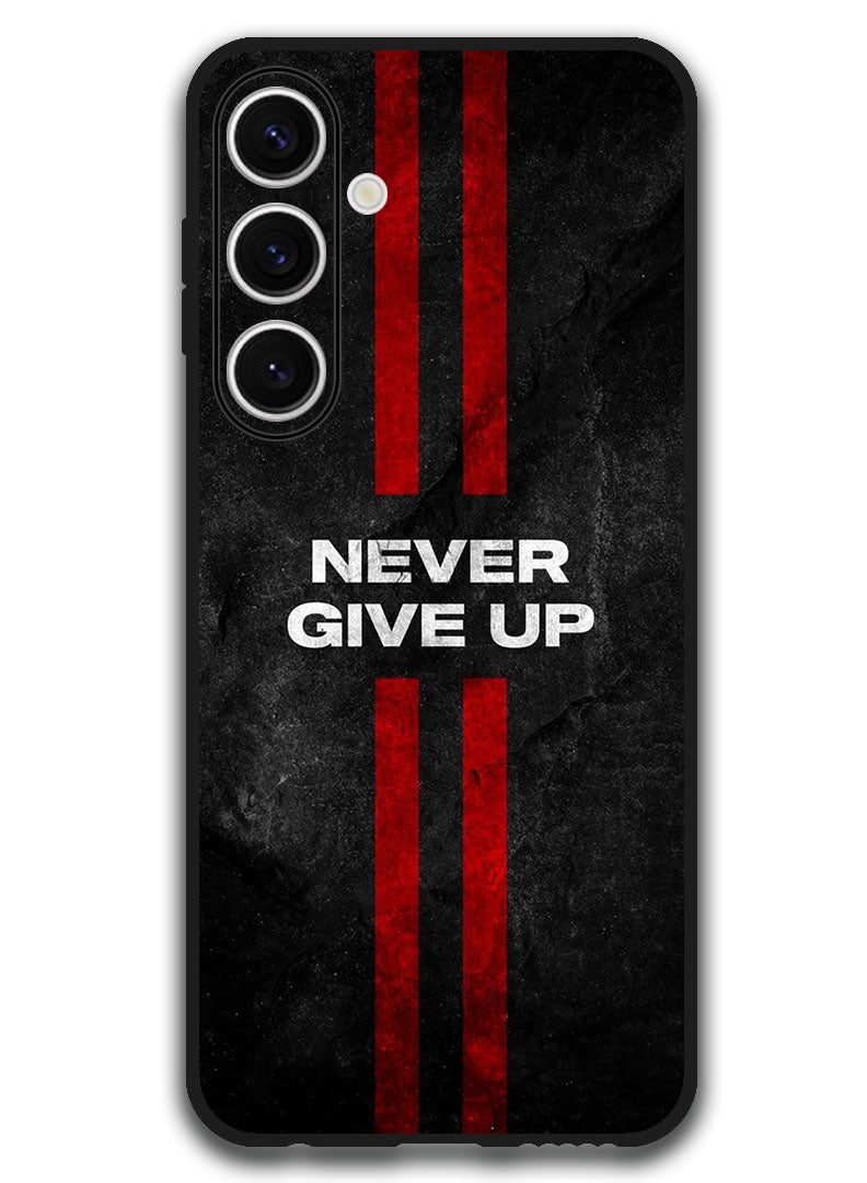 Theodor Protective Case Anti Scratch Shock Proof Bumper Cover For Samsung Galaxy S24 FE Never Give up stripes - Image 1