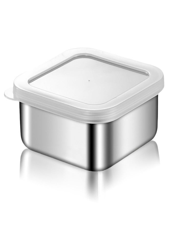 Vonpri Travel Soap Container, Vonpri Stainless Steel Soap Dish with Lid - Waterproof Draining Case for Bathroom, Kitchen, Camping - Durable Compact Bar Holder for Shower, Sink and Outdoor (Silver, 4.1x4.1in) - Image 1