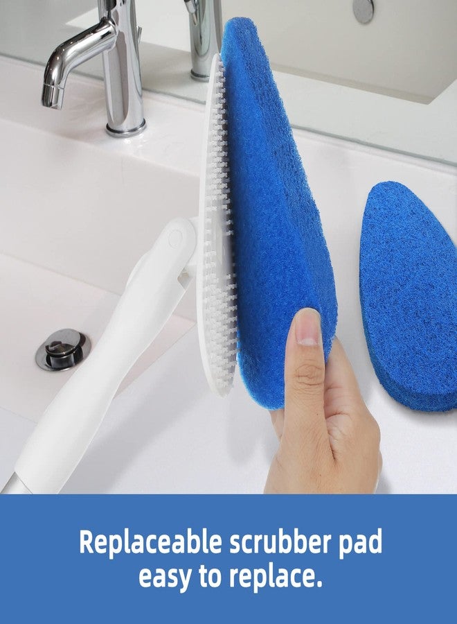 Qaestfy Pack of 2 Scrubber Pad Refill Compatible with QAE008 Shower Bathtub Tub and Tile Scrubber Cleaning Brush with Long Handle Model QAE009 - Image 2