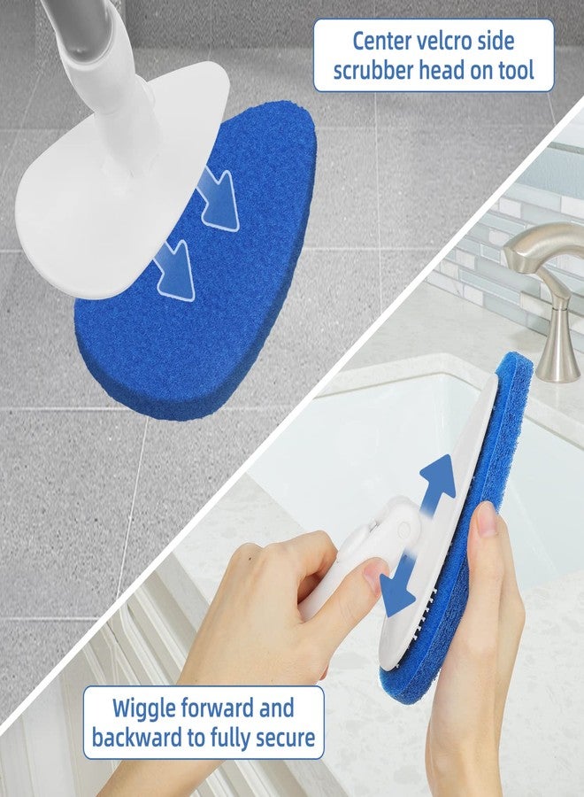 Qaestfy Pack of 2 Scrubber Pad Refill Compatible with QAE008 Shower Bathtub Tub and Tile Scrubber Cleaning Brush with Long Handle Model QAE009 - Image 3