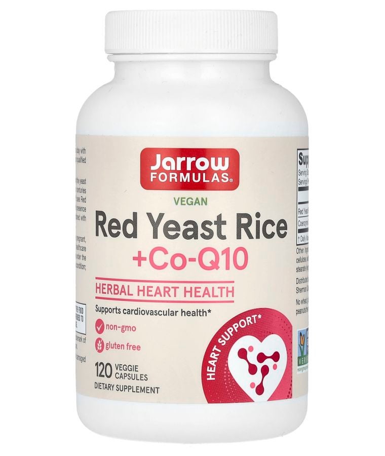 jarrow formulas Vegan Red Yeast Rice + Co-Q10 120 Veggie Capsules