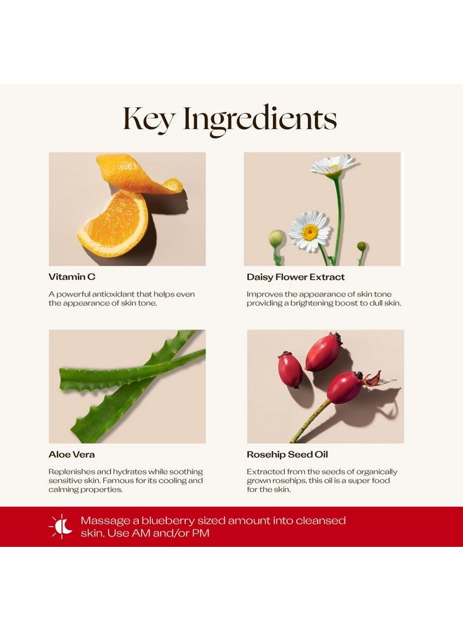 تريلوجي لوشن مرطب بفيتامين سي، يعمل على تفتيح البشرة وتقليل الخطوط الدقيقة مع مستخلص الأقحوان وزيت بذور ثمر الورد، 1.69 أونصة سائلة - Image 2