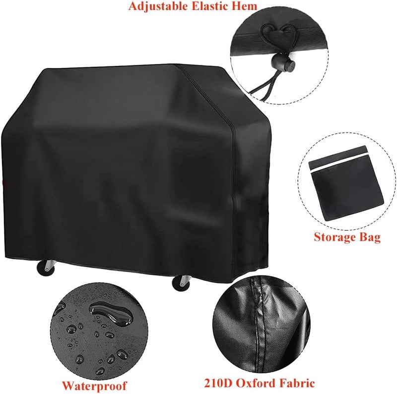 Skyour Gas Grill Barbecue Cover Waterproof BBQ Gas Grill Smoker Cover Weather Resistant UV Heavy Duty Patio Outdoor Gas Barbecue BBQ Grill Covers (XL: 67x24x45.6in) - Image 4