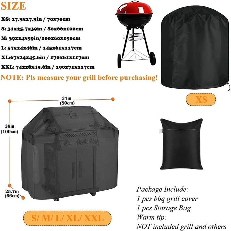 Skyour Gas Grill Barbecue Cover Waterproof BBQ Gas Grill Smoker Cover Weather Resistant UV Heavy Duty Patio Outdoor Gas Barbecue BBQ Grill Covers (XL: 67x24x45.6in) - Image 3
