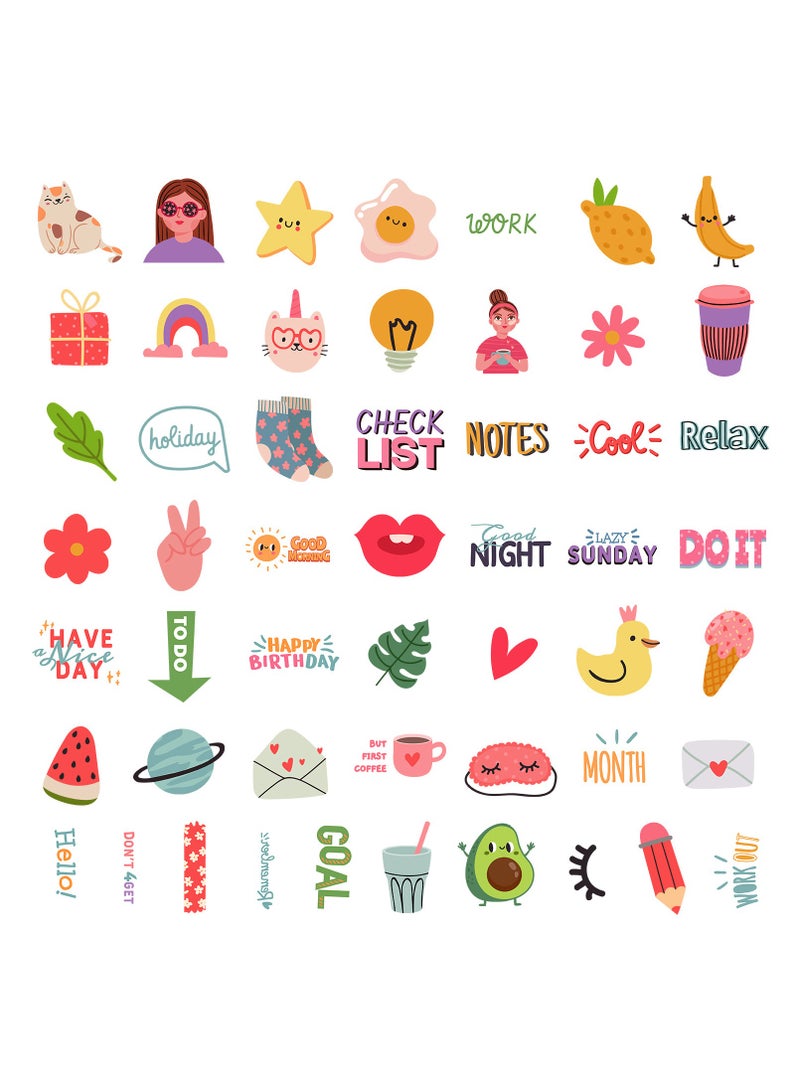 50Pcs Fashion Cartoon Stickers Cute Interesting Graffiti Laptop Stickers Notebook Mobile Phone Water Glass Decorative Stickers Waterproof Handbook Stickers Batch - Image 4