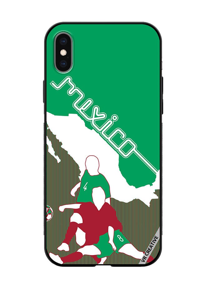 VR CREATIVE Protective Case Cover For Apple iPhone XS Max Mexico Football Soccer Players Design Multicolour - Image 1