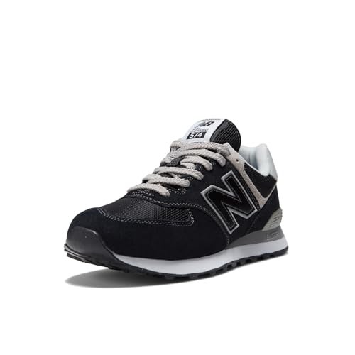New Balance Men's 574 Core Sneaker, Black/White, 5.5 - Image 1