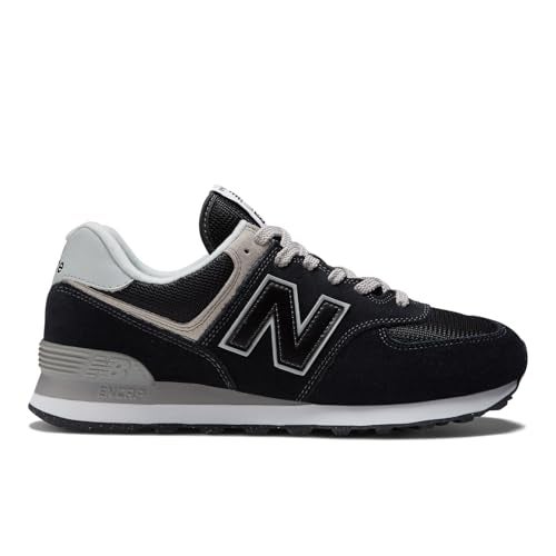 New Balance Men's 574 Core Sneaker, Black/White, 5.5 - Image 3