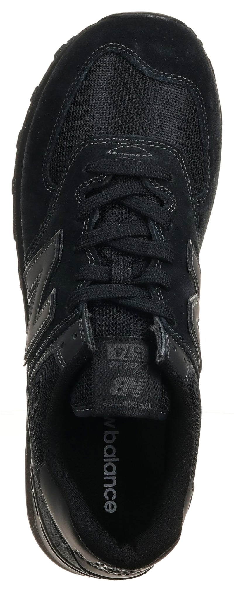 New Balance Men's 574 Core Sneaker, Black/White, 5.5 - Image 4
