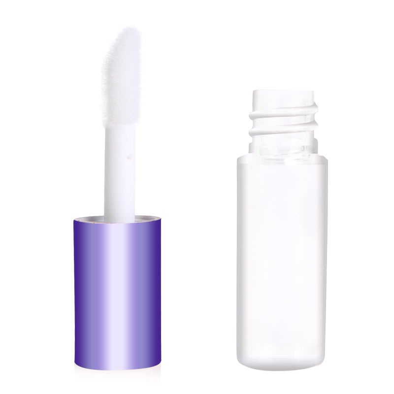 Mydio Mydio 50 Pack 1.2ML Clear Mini Lip Gloss Tube Empty Lip Balm Containers With Purple Lid for Lipstick (Purple)  - Image 5