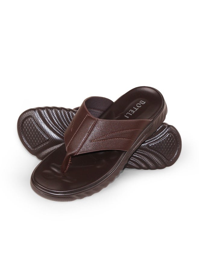 BOTELI Summer Flip Flops Genuine Leather Men's Sandals and Breathable Casual Outdoor Slippers  - Image 1