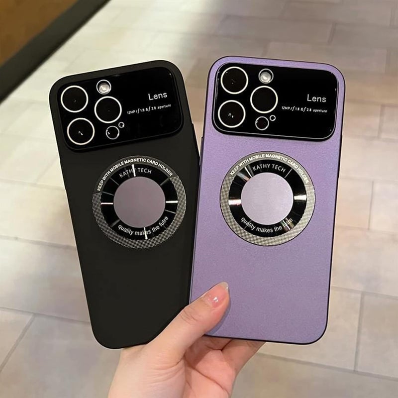 cheekyglo Big Vision Magnetic Charging for iPhone Case - Strong Magnets | Wireless Charging | with Camera Lens Protector for iPhone 14 13 12 Series (Black,for iPhone 12) Black for iPhone 12 - Image 2