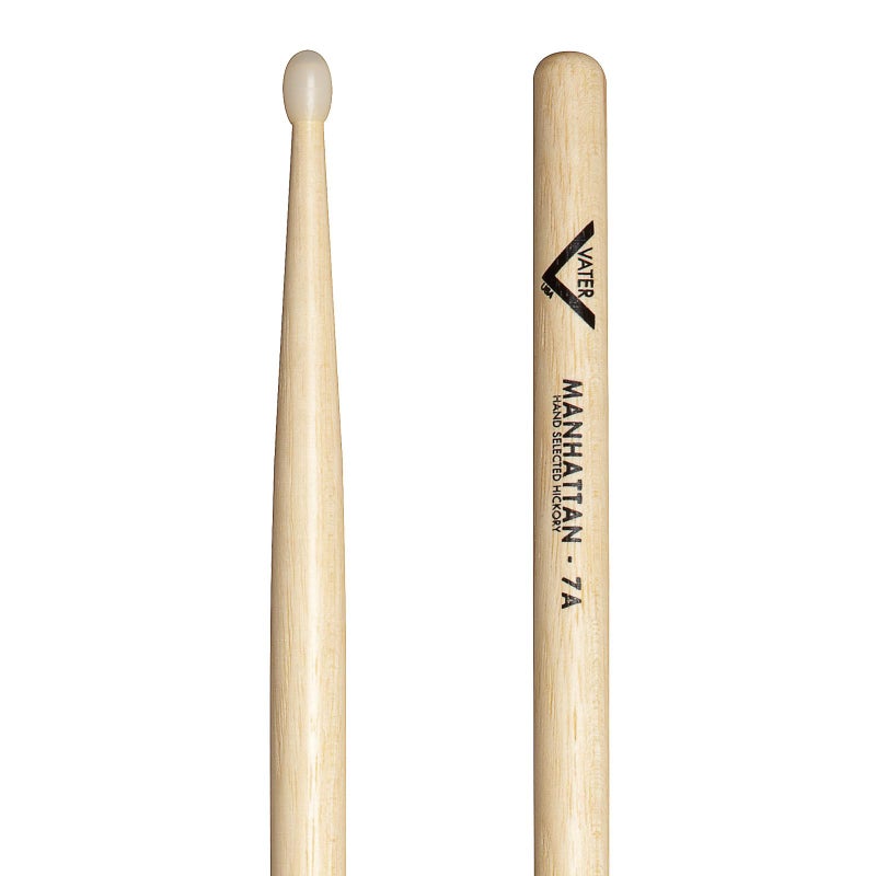 Vater 7A Nylon Tip Hickory Drum Sticks, Pair - Image 2
