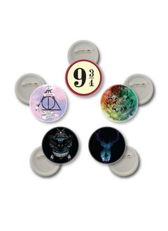 D2c D2C Harry Potter Badges, Multicolor, 5+ Years, Pack of 5 (variation 4)  - Image 1