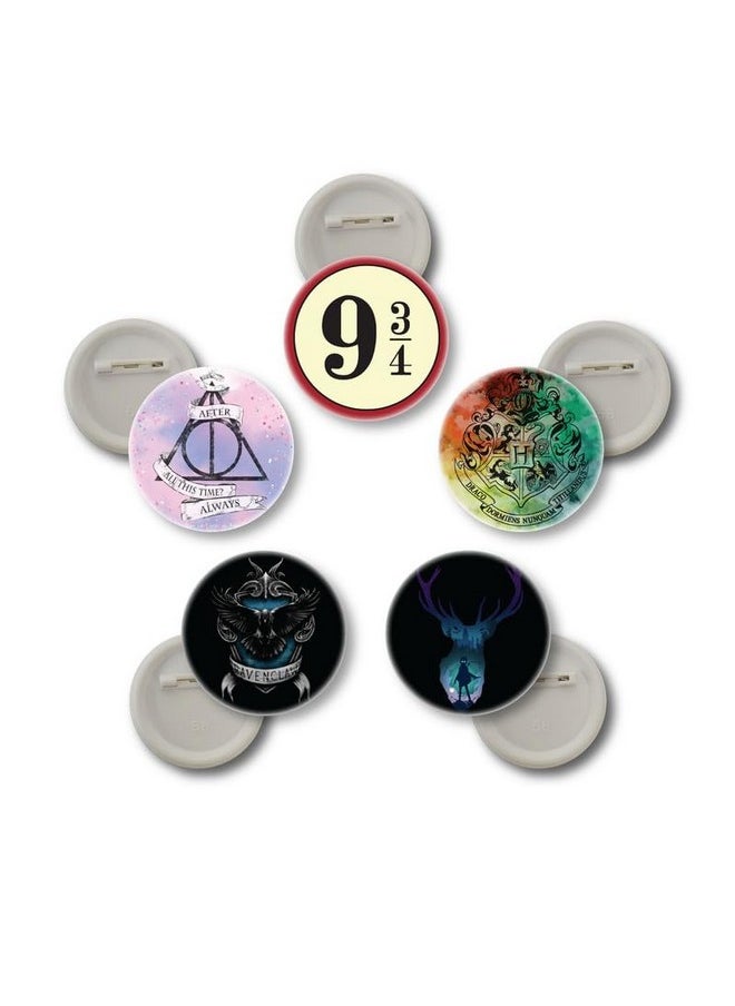 D2c - D2C Harry Potter Badges, Multicolor, 5+ Years, Pack of 5 (variation 4) - Image 1