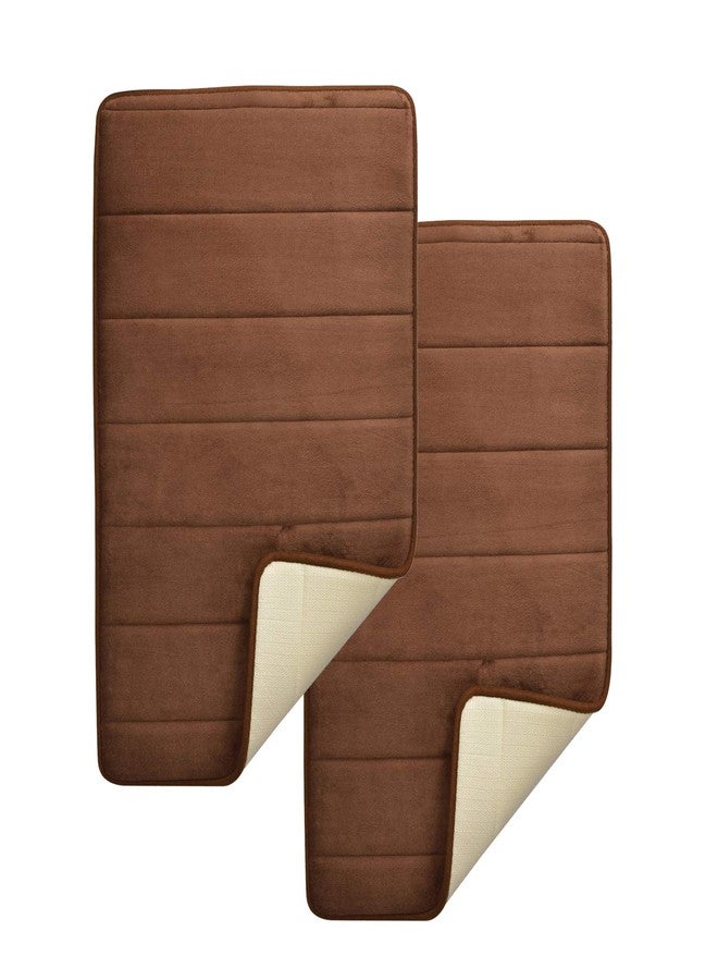 BEAR GRIPS Memory Foam Bathroom Door Mat, Non-Slip, Anti Skid, Ultra Soft, Super Water Absorption,Thick and Easy to Dry (Size: 70 X 45 cm, Color: Coffee) - Pack of 2 - Image 2